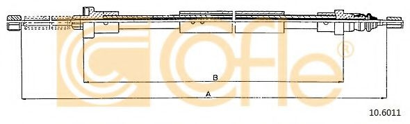 Cablu frana de mana PEUGEOT 106   (1A, 1C) (1991 - 1996) COFLE 10.6011