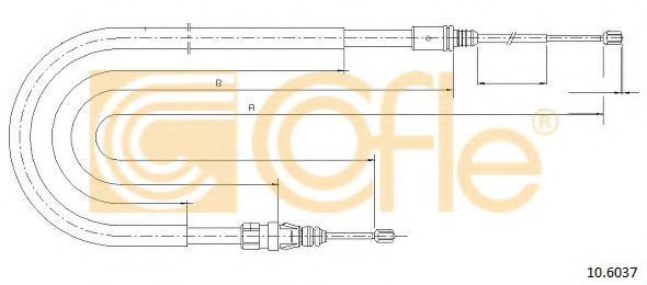 Cablu frana de mana PEUGEOT 207 (WA_, WC_) (2006 - 2016) COFLE 10.6037