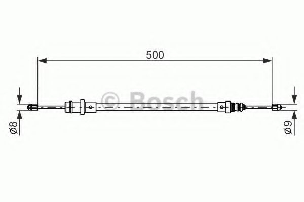 Cablu frana de mana PEUGEOT 807 (E) (2002 - 2016) Bosch 1 987 477 565