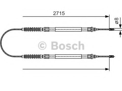 Cablu frana de mana PEUGEOT BOXER platou / sasiu (244) (2001 - 2016) Bosch 1 987 482 003