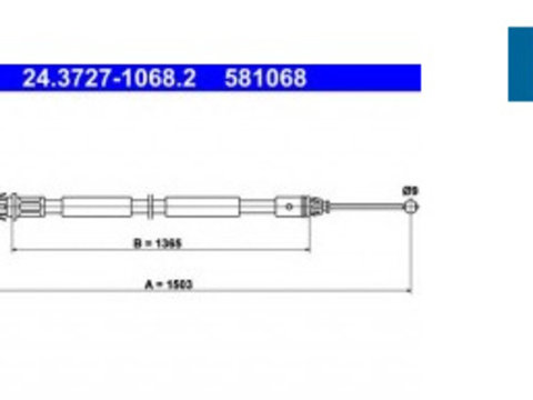 Cablu frana de mana Renault Trafic / Opel Vivaro 24.3727-1068.2 ( LICHIDARE DE STOC)
