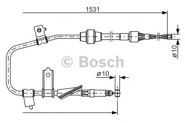 Cablu frana de mana ROVER 200 (XW) BOSCH 1987477788