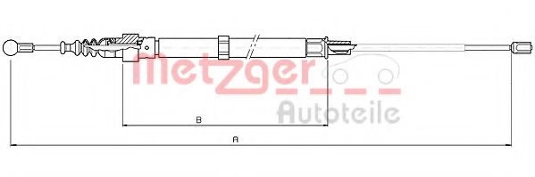 Cablu frana de mana SEAT LEON (1M1) (1999 - 2006) METZGER 10.7508