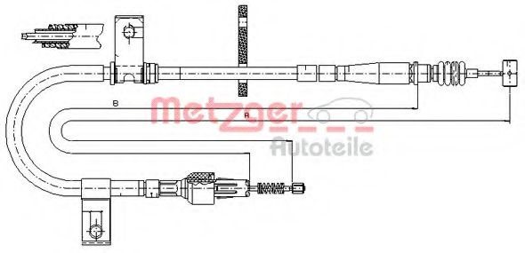 Cablu frana de mana SUZUKI JIMNY (FJ) (1998 - 2016) METZGER 17.5040