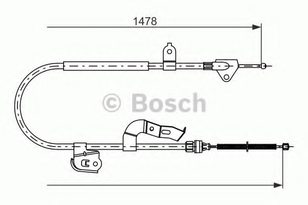 Cablu frana de mana TOYOTA AYGO (WNB1_, KGB1_) (2005 - 2016) Bosch 1 987 477 951
