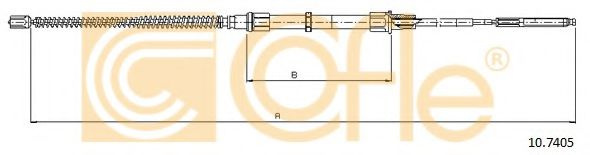 Cablu frana de mana VW GOLF 3 Cabriolet (1E7) (1993 - 1998) COFLE 10.7405
