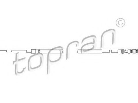 Cablu frana de mana VW GOLF 5 (1K1) (2003 - 2009) TOPRAN 111 210