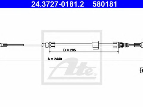 Cablu frana de mana VW LT Mk II bus (2DB, 2DE, 2DK) (1996 - 2006) MTR 12118956