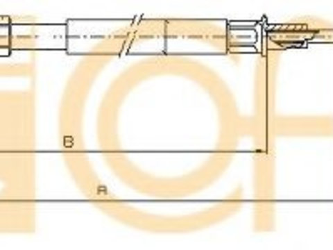 Cablu frana de mana VW TOURAN (1T1, 1T2) (2003 - 2010) COFLE 10.7627