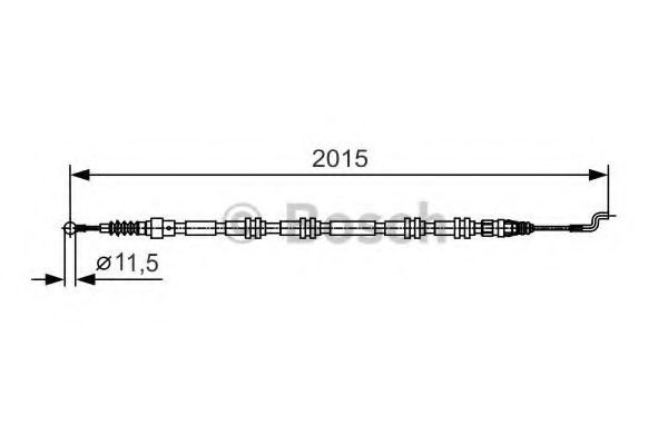 Cablu frana de mana VW TRANSPORTER / CARAVELLE Mk V bus (7HB, 7HJ, 7EB, 7EJ, 7EF, 7 (2003 - 2016) Bosch 1 987 482 017