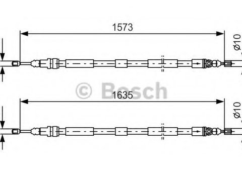 Cablu frana de parcare 1 987 477 615 BOSCH pentru Renault Espace