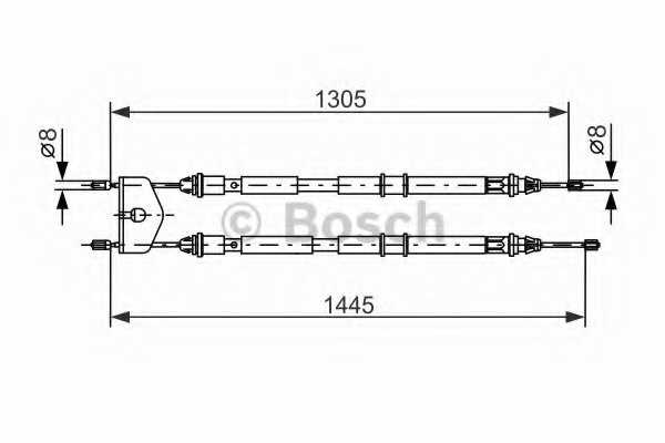 Cablu frana de parcare 1 987 477 732 BOSCH pentru Ford Fiesta Ford Ikon Ford Fusion Mazda 2 Mazda Demio