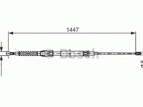 Cablu frana de parcare 1 987 477 958 BOSCH pentru Seat Leon Skoda Octavia Skoda Laura Audi A3 Vw Golf Vw Jetta Skoda Yeti Vw Vento Vw Eos Vw Rabbit Seat Altea Seat Toledo