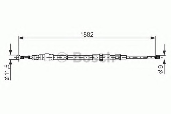 Cablu frana de parcare 1 987 482 193 BOSCH pentru Skoda Praktik Skoda Roomster