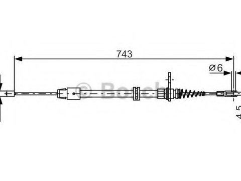 Cablu frana de parcare 1 987 482 329 BOSCH pentru Mercedes-benz Cls Mercedes-benz C-class Mercedes-benz E-class