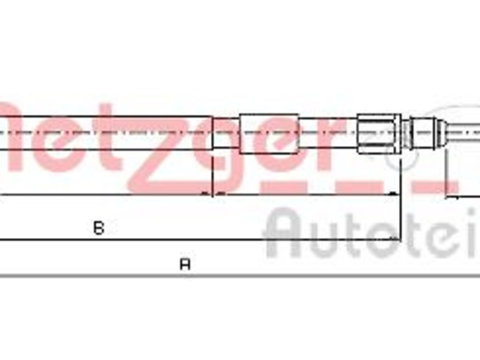 Cablu frana de parcare 10 4233 METZGER pentru Bmw Seria 3