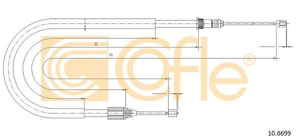 Cablu frana de parcare 10 6699 COFLE pentru Renault ScEnic