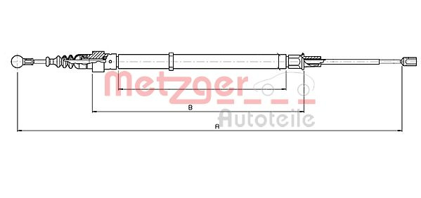 Cablu frana de parcare 10 7139 METZGER pentru Skod