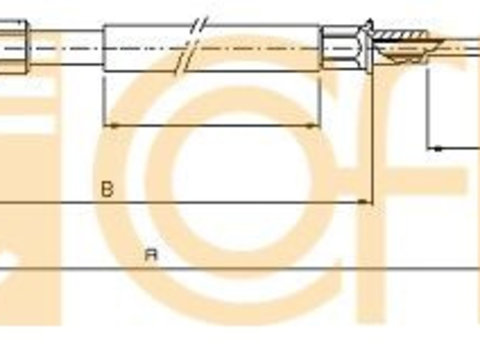 Cablu frana de parcare 10 7628 COFLE pentru Vw Touran