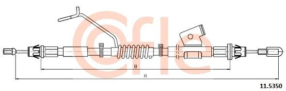 Cablu frana de parcare 11 5350 COFLE pentru Ford T