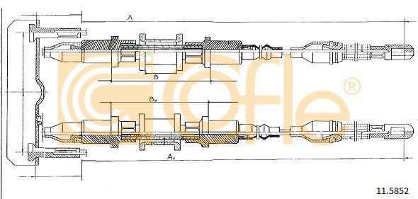 Cablu frana de parcare 11 5852 COFLE pentru Opel Kadett