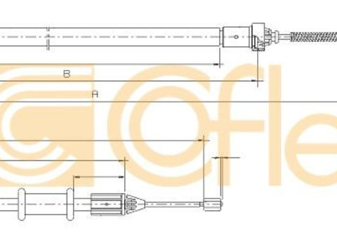 Cablu frana de parcare 11 6678 COFLE pentru Renault Kangoo Nissan Kubistar