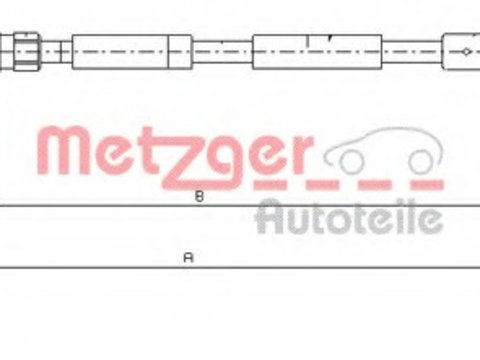 Cablu frana de parcare 11 6807 METZGER pentru Renault Trafic Opel Vivaro Nissan Primastar