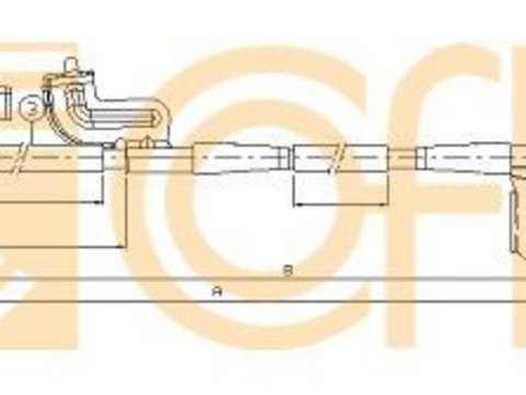 Cablu frana de parcare 17 0368 COFLE pentru Nissan Np300 Nissan Navara