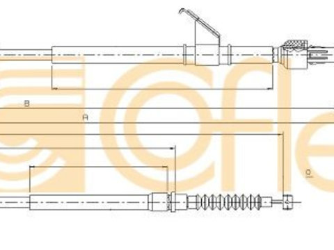 Cablu frana de parcare 17 2282 COFLE pentru Mitsubishi Coltrodeo Mitsubishi L Mitsubishi Strada Mitsubishi Triton