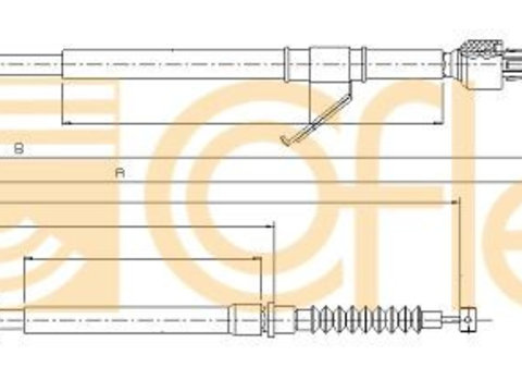 Cablu frana de parcare 17 2283 COFLE pentru Mitsubishi Coltrodeo Mitsubishi L Mitsubishi Strada Mitsubishi Triton