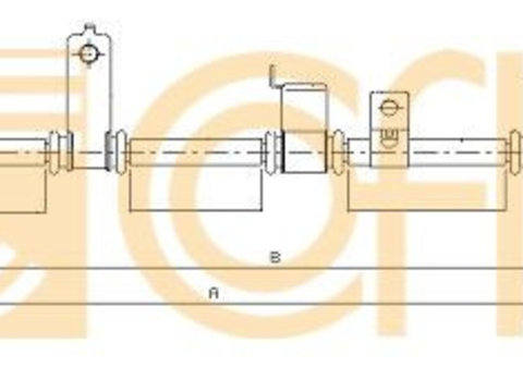 Cablu frana de parcare 17 2569 COFLE pentru Hyundai Santa