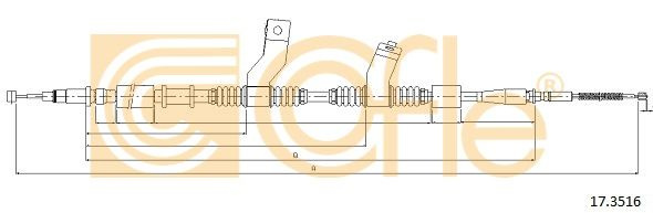 Cablu frana de parcare 17 3516 COFLE pentru Chevrolet Lacetti Daewoo Nubira Daewoo Lacetti