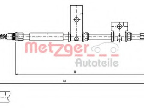 Cablu frana de parcare 17 5014 METZGER