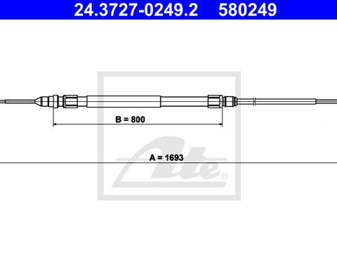 Cablu frana de parcare 24 3727-0249 2 ATE pentru Bmw Seria 3