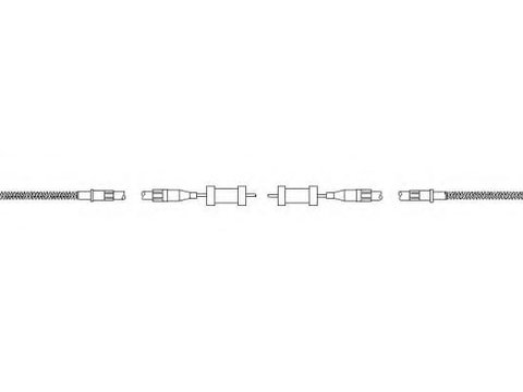 Cablu, frana de parcare AUDI 4000 (81, 85, B2), AUDI 90 limuzina (81, 85, B2) - TOPRAN 104 161