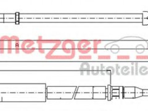 Cablu, frana de parcare AUDI A2 (8Z0) (2000 - 2005) METZGER 10.7513 piesa NOUA