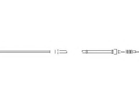 Cablu, frana de parcare AUDI A3 (8L1), SKODA OCTAVIA (1U2), VW GOLF Mk IV (1J1) - TOPRAN 109 815