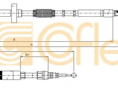 Cablu, frana de parcare AUDI A4 (8D2, B5) (1994 - 2001) COFLE 10.7531