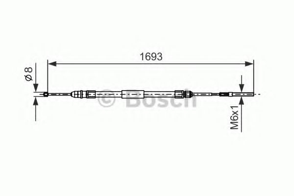 Cablu, frana de parcare BMW 3 cupe (E46) (1999 - 2006) BOSCH 1 987 477 532