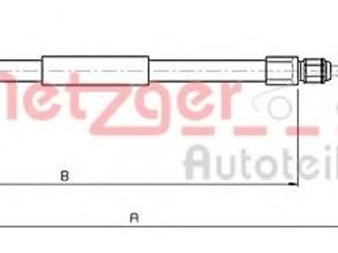 Cablu, frana de parcare BMW 3 limuzina (E46), BMW 3 cupe (E46), BMW 3 Touring (E46) - METZGER 10.4136