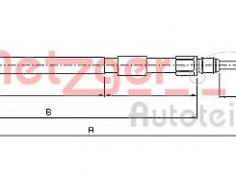 Cablu, frana de parcare BMW Seria 3 Touring (F31) (2011 - 2016) METZGER 10.4233 piesa NOUA