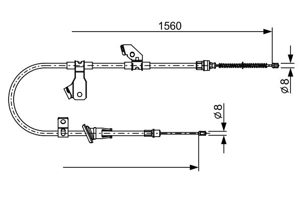 Cablu, frana de parcare BOSCH 1 987 482 626