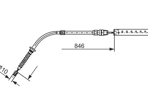 Cablu, frana de parcare BOSCH 1 987 482 866