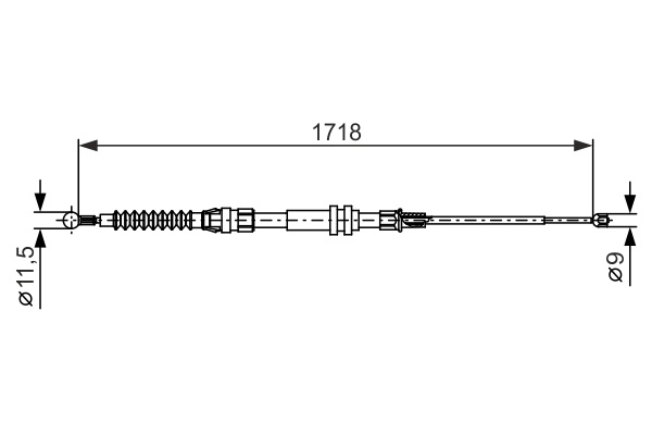 Cablu, frana de parcare BOSCH 1987482378 pentru masina VW CADDY III Autoutilitara/limuzina spatioasa (2KA, 2KH, 2CA, 2 2004 2005 2006 2007 2008 2009 2010 2011 2012 2013 2014 2015