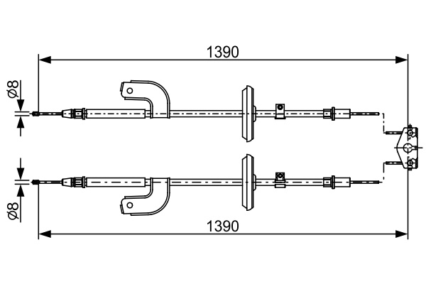 Cablu, frana de parcare BOSCH 1987482459 compatibi