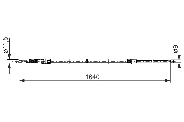 Cablu, frana de parcare BOSCH 1987482861 la SKODA FABIA III Praktik (NJ5) 2014 2015 2016 2017 2018 2019 2020 2021 2022