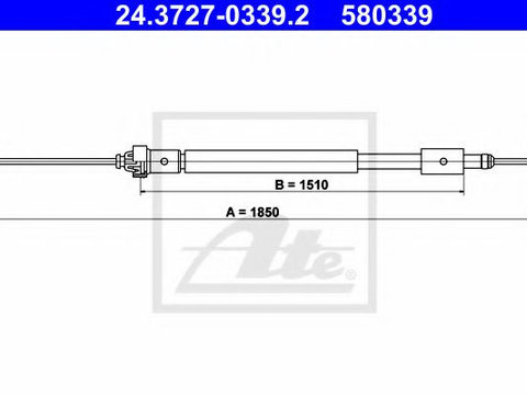 Cablu, frana de parcare CITROËN BERLINGO caroserie (M_) (1996 - 2016) ATE 24.3727-0339.2