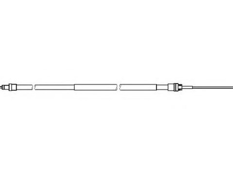 Cablu, frana de parcare Citroen BERLINGO I caroserie (M_), Citroen BERLINGO (MF), PEUGEOT RANCH caroserie (5) - TOPRAN 721 667