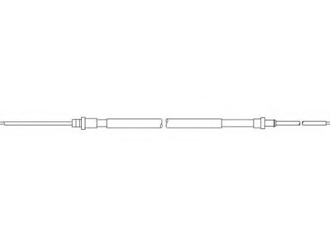 Cablu, frana de parcare Citroen C2 (JM_) - TOPRAN 721 670