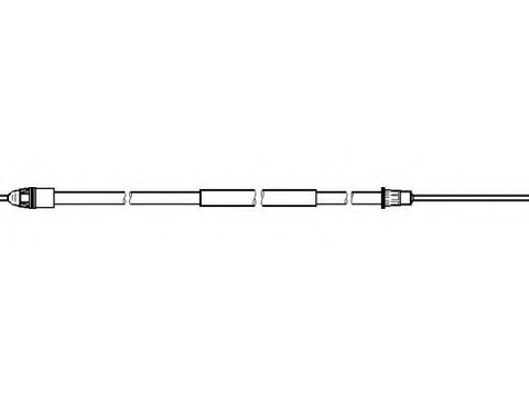 Cablu, frana de parcare Citroen CHANSON (S0, S1), PEUGEOT 106 Mk II (1) - TOPRAN 721 648